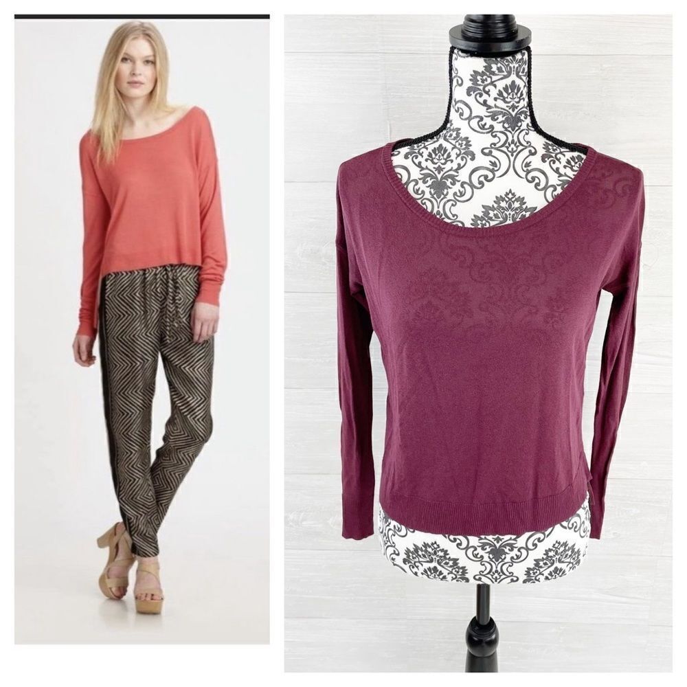 Elizabeth and James Tigerlily High Low Knit Boatneck Sweater